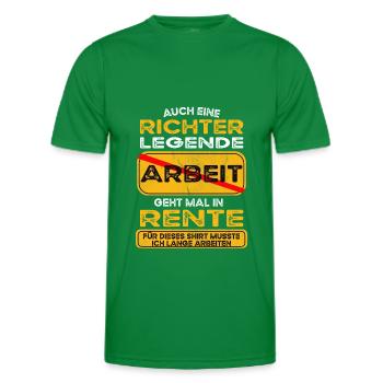 Richter lustiges Rente Pension - Männer Funktions-T-Shirt - Kelly Green - Vorne - AI Model Male 178 dark (178cm)