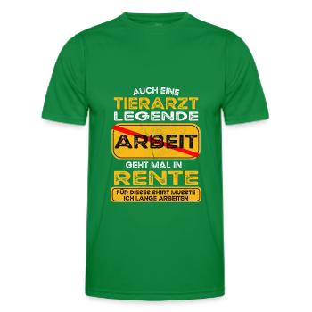 Tierarzt lustiges Rente Pension - Männer Funktions-T-Shirt - Kelly Green - Vorne - AI Model Male 178 dark (178cm)