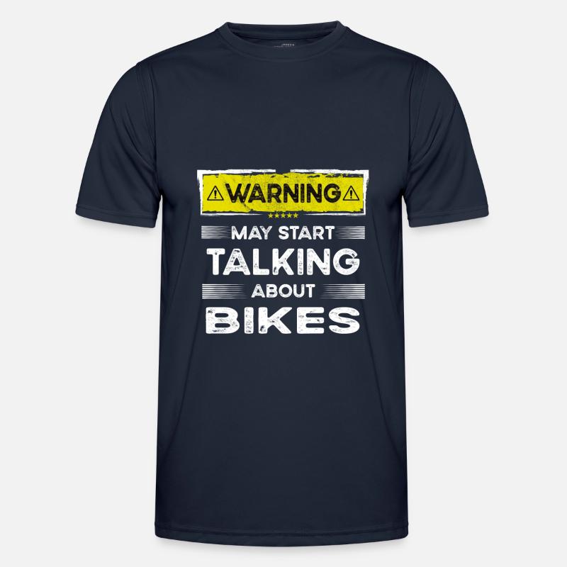Talking about Bikes funny - Männer Funktions-T-Shirt - Navy