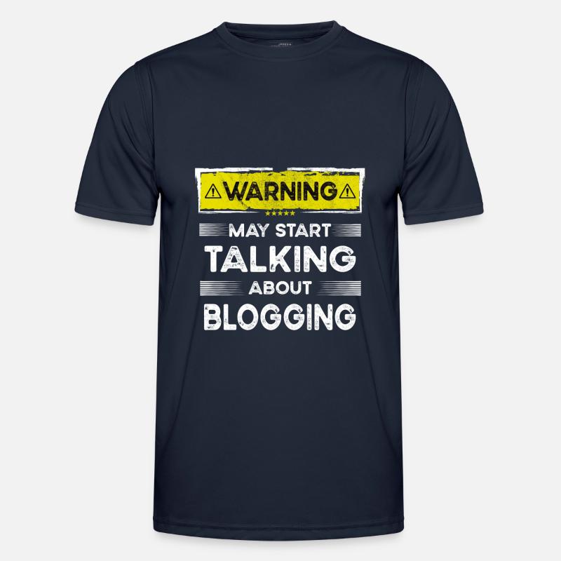 Talking about blogging funny - Men's Functional T-Shirt - navy