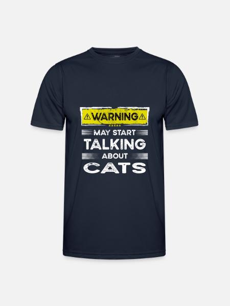 Talking about Cats funny - Men's Functional T-Shirt - navy