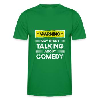 Talking about Comedy funny - Men's Functional T-Shirt - kelly green - Front - AI Model Male 178 dark (178cm)