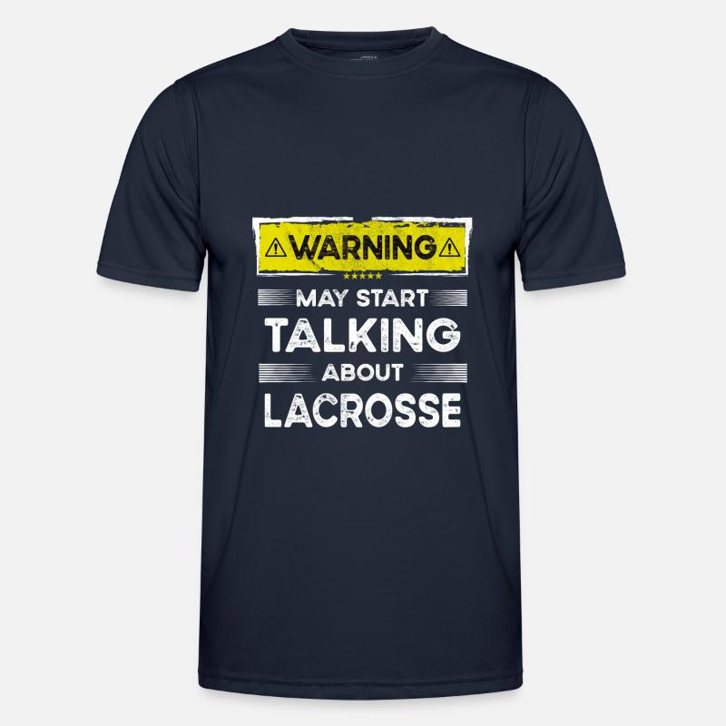 Talking about Lacrosse funny - Men's Functional T-Shirt - navy