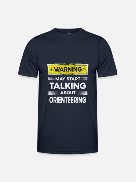 Talking about Orienteering funny - Men's Functional T-Shirt - navy