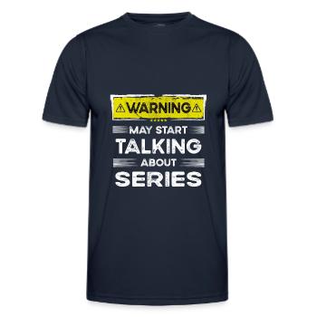 En parlant de séries drôles - T-shirt sport Homme - bleu marine - Devant - AI Model Male 178 dark (178cm)