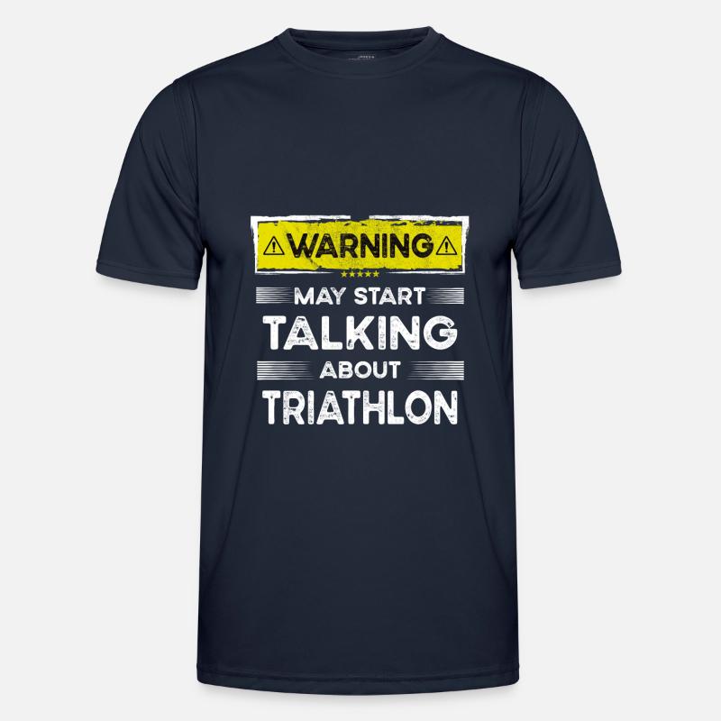 Talking about Triathlon funny - Men's Functional T-Shirt - navy