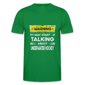 Talking about Underwater hockey funny - Männer Funktions-T-Shirt - Kelly Green - Vorne - AI Model Male 178 dark (178cm)