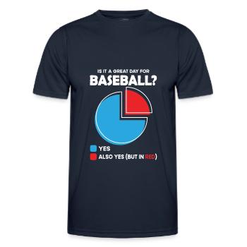 Is it a great Day for baseball - Men's Functional T-Shirt - navy - Front - AI Model Male 178 dark (178cm)