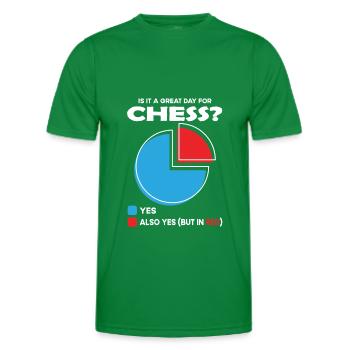 Est-ce un grand jour pour les échecs ? - T-shirt sport Homme - vert - Devant - AI Model Male 178 dark (178cm)