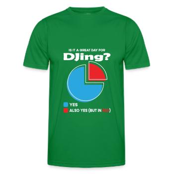 Est-ce une grande journée pour le djing ? - T-shirt sport Homme - vert - Devant - AI Model Male 178 dark (178cm)