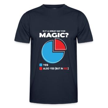 Est-ce un grand jour pour la magie ? - T-shirt sport Homme - bleu marine - Devant - AI Model Male 178 dark (178cm)
