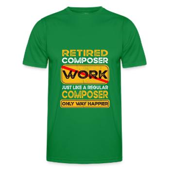 Retirement composer only happier Retired - Men's Functional T-Shirt - kelly green - Front - AI Model Male 178 dark (178cm)