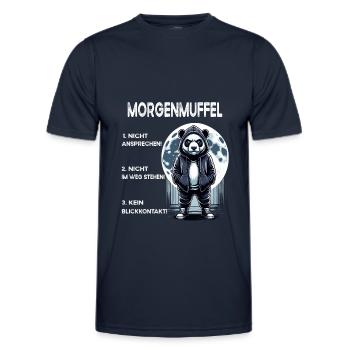 I hate people morning grouch in the office funny - Men's Functional T-Shirt - navy - Front - AI Model Male 178 dark (178cm)
