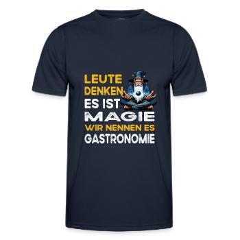 People Thinking Magic Gastronomy Waiter Cook - Men's Functional T-Shirt - navy - Front - AI Model Male 178 dark (178cm)