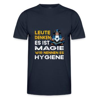 Leute denken Magie Hygiene Medizin lebensmittel - Männer Funktions-T-Shirt - Navy - Vorne - AI Model Male 178 dark (178cm)