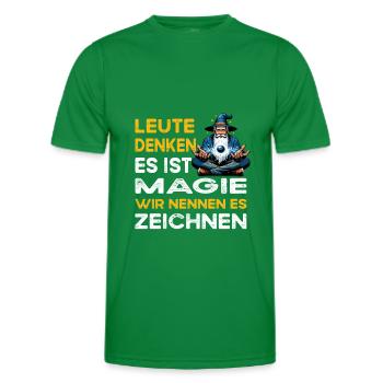 Gens Pensant Magique Dessin Dessinateur Technique - T-shirt sport Homme - vert - Devant - AI Model Male 178 dark (178cm)