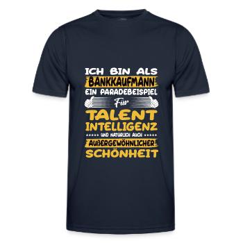 banker a prime example of talent - Men's Functional T-Shirt - navy - Front - AI Model Male 178 dark (178cm)
