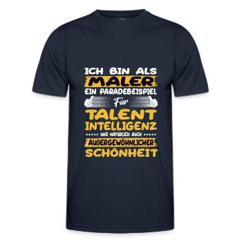 painter a prime example of talent - Men's Functional T-Shirt - navy - Front - AI Model Male 178 dark (178cm)
