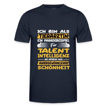 veterinarian a prime example of talent - Men's Functional T-Shirt - navy - Front - AI Model Male 178 dark (178cm)