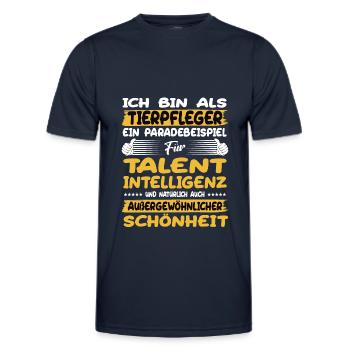 zookeeper a prime example of talent - Men's Functional T-Shirt - navy - Front - AI Model Male 178 dark (178cm)