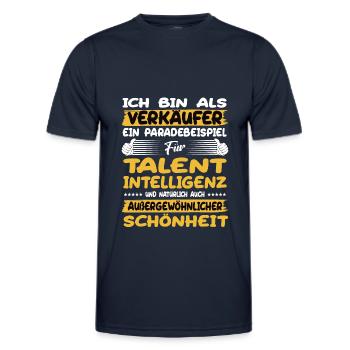salesperson a prime example of talent - Men's Functional T-Shirt - navy - Front - AI Model Male 178 dark (178cm)