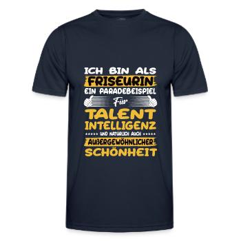 hairdresser a prime example of talent - Men's Functional T-Shirt - navy - Front - AI Model Male 178 dark (178cm)