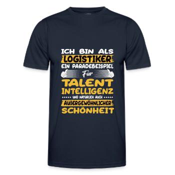 logisticians a prime example of talent - Men's Functional T-Shirt - navy - Front - AI Model Male 178 dark (178cm)