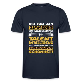 carpenter a prime example of talent - Men's Functional T-Shirt - navy - Front - AI Model Male 178 dark (178cm)