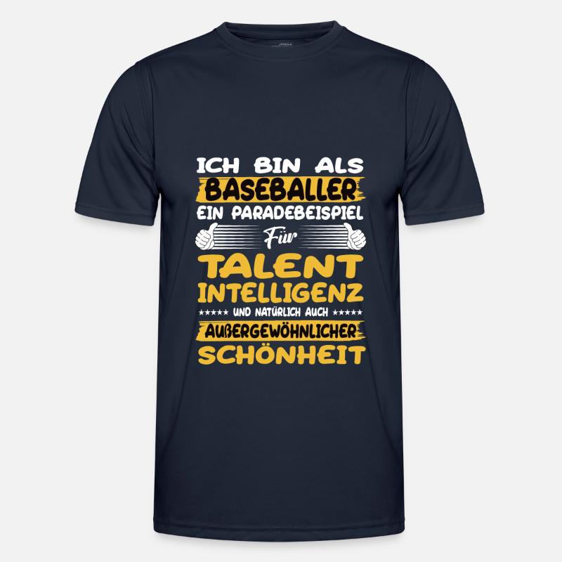 Baseballer ein Paradebeispiel Baseball - Männer Funktions-T-Shirt - Navy