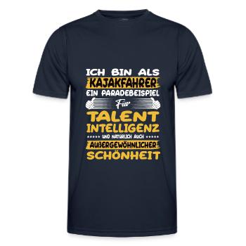Kayaker a prime example kayak - Men's Functional T-Shirt - navy - Front - AI Model Male 178 dark (178cm)