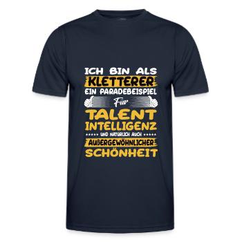 Climbers: a prime example of climbing - Men's Functional T-Shirt - navy - Front - AI Model Male 178 dark (178cm)