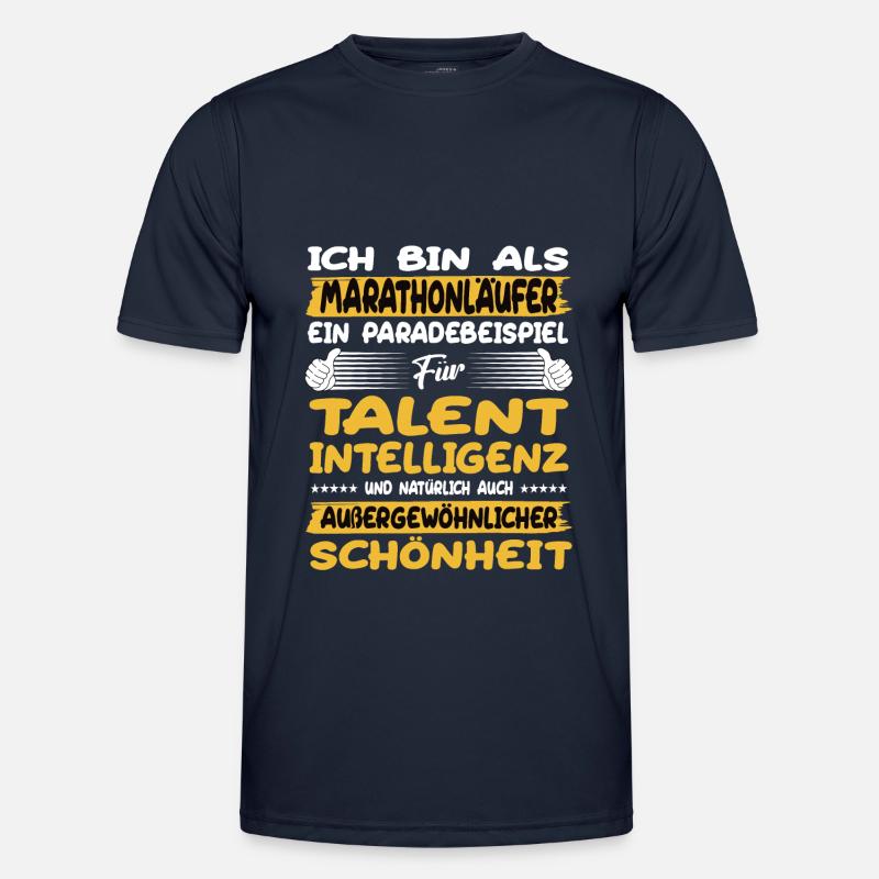 Marathonläufer ein Paradebeispiel Marathon - Männer Funktions-T-Shirt - Navy