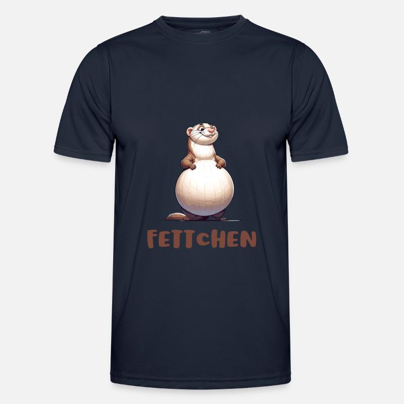 Frettchen - Fettchen mit dicken Bauch Lustig Männer Funktions-T-Shirt