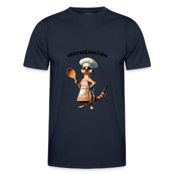 Erdmännchen - Herdmännchen kochen Hobbykoch Koch - Männer Funktions-T-Shirt - Navy - Vorne - AI Model Male 178 dark (178cm)