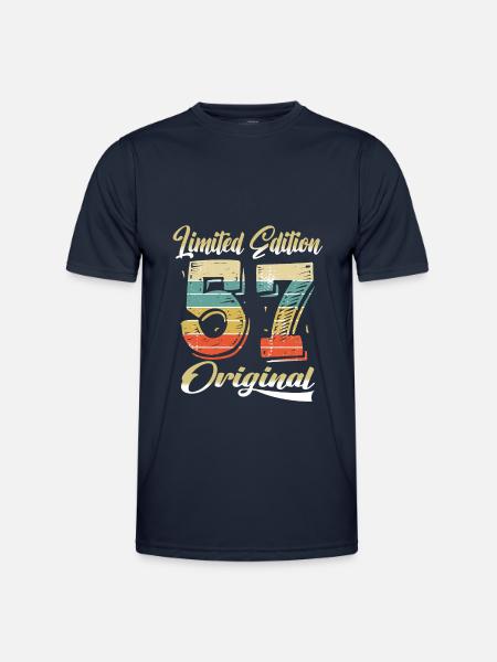 67 års fødselsdag Vintage 1957 Limited Edition - Funktionsshirt til herrer - marineblå