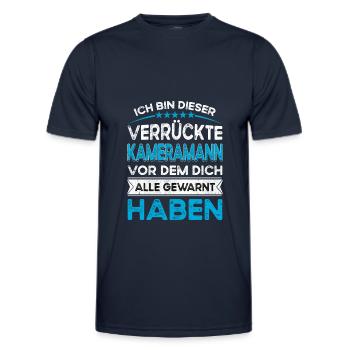 Je suis ce caméraman fou légendaire - T-shirt sport Homme - bleu marine - Devant - AI Model Male 178 dark (178cm)