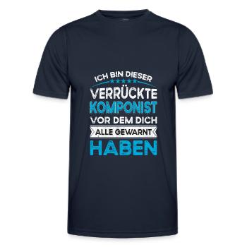Je suis ce compositeur légendaire et fou - T-shirt sport Homme - bleu marine - Devant - AI Model Male 178 dark (178cm)