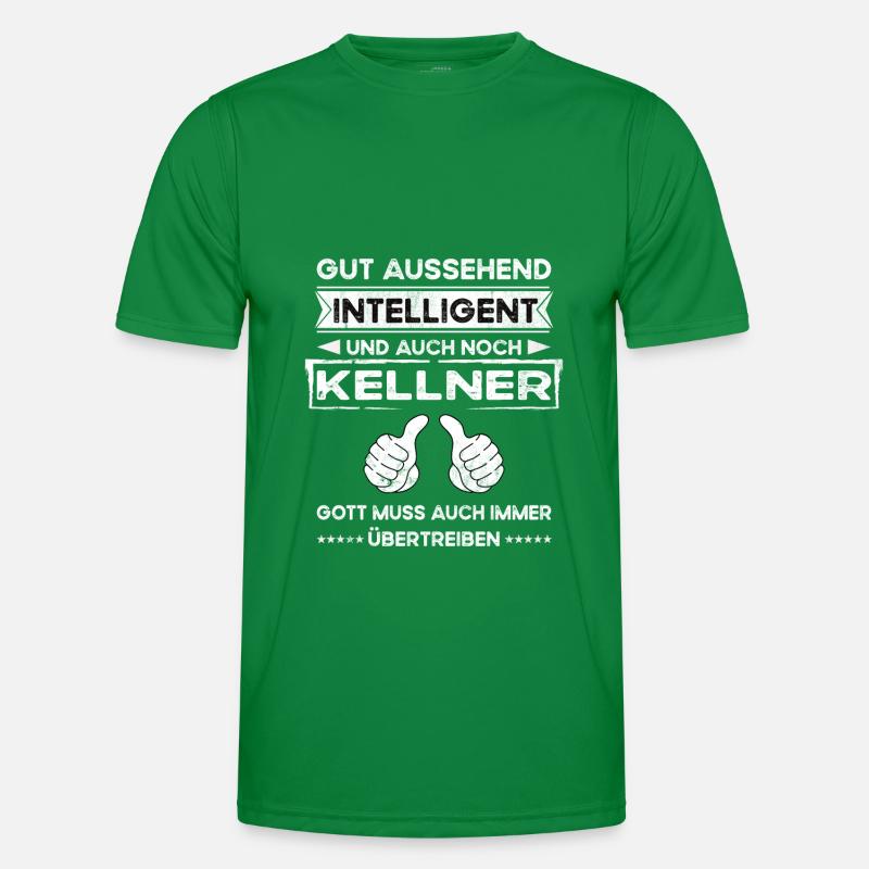 Waiter Handsome Intelligent Men's Functional T-Shirt