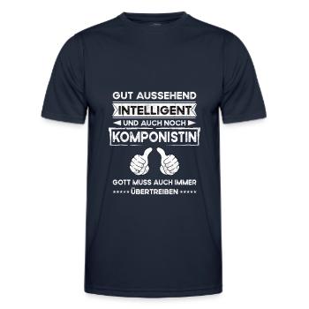 Composer Handsome Intelligent - Men's Functional T-Shirt - navy - Front - AI Model Male 178 dark (178cm)