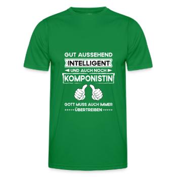 Composer Handsome Intelligent - Men's Functional T-Shirt - kelly green - Front - AI Model Male 178 dark (178cm)
