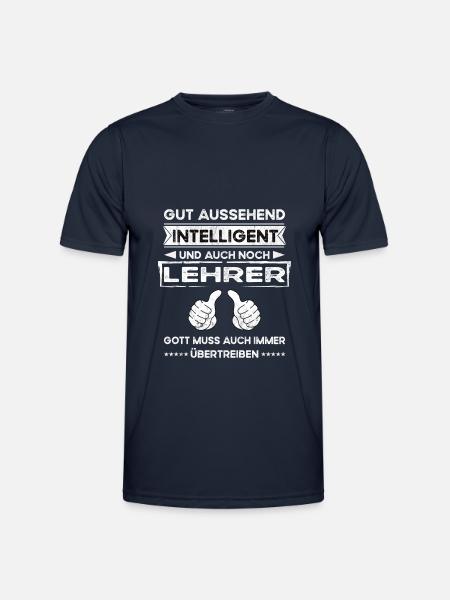Teacher, Handsome, Intelligent - Men's Functional T-Shirt - navy