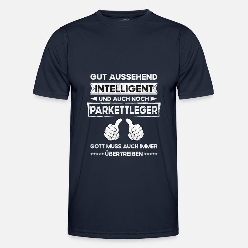Parquet Layer, Handsome, Intelligent - Men's Functional T-Shirt - navy