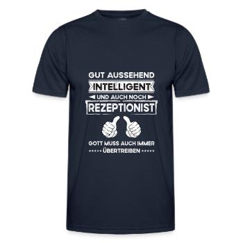 Rezeptionist Gut Aussehend Intelligent - Männer Funktions-T-Shirt - Navy - Vorne - AI Model Male 178 dark (178cm)