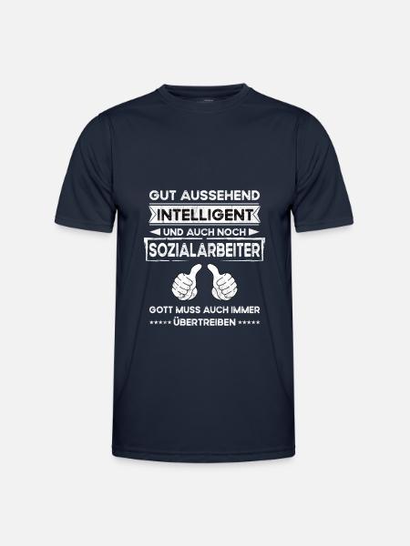 Social Worker Handsome Intelligent - Men's Functional T-Shirt - navy