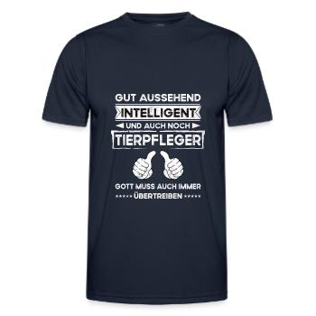 Zookeeper Handsome Intelligent - Men's Functional T-Shirt - navy - Front - AI Model Male 178 dark (178cm)