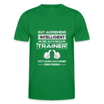 Entraîneur Beau Intelligent - T-shirt sport Homme - vert - Devant - AI Model Male 178 dark (178cm)