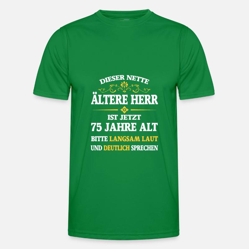 Geburtstag 75 Jahre dieser nette ältere Herr Männer Funktions-T-Shirt