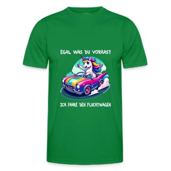 Peu importe ce que tu fais, je conduirai la voiture de fuite - T-shirt sport Homme - vert - Devant - AI Model Male 178 dark (178cm)