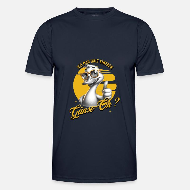 Ich mag halt einfach Gänse - Männer Funktions-T-Shirt - Navy