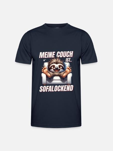 Funny sloth to sleep & chill - Men's Functional T-Shirt - navy